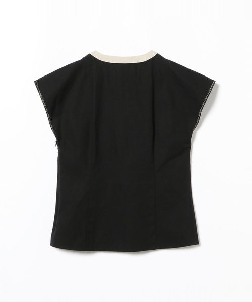 Ray BEAMS(レイビームス)の「RBS / バイカラー クルーネック フレンチスリーブ(シャツ/ブラウス・レディース・ブラック/ベージュ・ONE SIZE)」の18枚目の写真