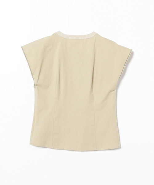 Ray BEAMS(レイビームス)の「RBS / バイカラー クルーネック フレンチスリーブ(シャツ/ブラウス・レディース・ブラック/ベージュ・ONE SIZE)」の12枚目の写真