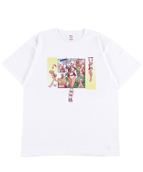MEDICOM TOY LIFE ENTERTAINMENT(メディコムトイライフエンターテイメント)の「TEE “GWENPOOL”(Tシャツ/カットソー・メンズ・ホワイト・SMALL/MEDIUM/LARGE)」の1枚目の写真