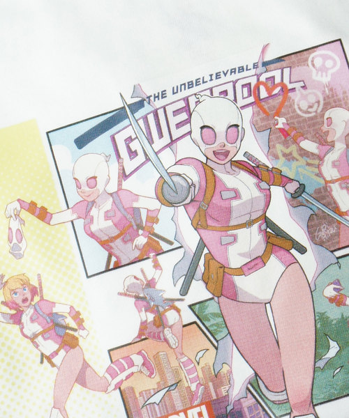 MEDICOM TOY LIFE ENTERTAINMENT(メディコムトイライフエンターテイメント)の「TEE “GWENPOOL”(Tシャツ/カットソー・メンズ・ホワイト・SMALL/MEDIUM/LARGE)」の3枚目の写真