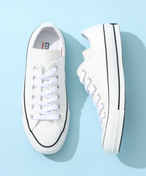 CONVERSE(コンバース)の「コンバース CONVERSE / オールスター100カラーズ ローカットスニーカー ALL STAR 100 COLORS OX(スニーカー・メンズ・ホワイト/ブラック・27.0cm/26.0cm/25.0cm/28.0cm)」の2枚目の写真