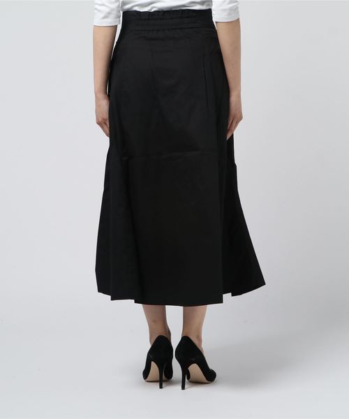 B.I.D.(ビーアイディー)の「BID / Front Button Box Tuck Flare Skirt(スカート・レディース・カーキ/ベージュ/ブルー/ネイビー/ブラック・FREE)」の7枚目の写真