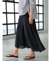CRAFT STANDARD BOUTIQUE | 麻混ラップ風フレアロング リネンスカ-ト ★☆○(スカート)