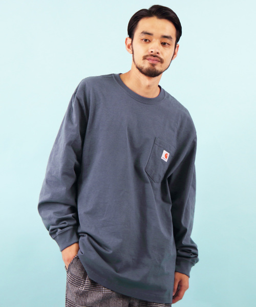 Carhartt(カーハート)の「Carhartt ロゴロングスリーブTシャツ(Tシャツ/カットソー・メンズ・ネイビー/ブラック/グレー/ワイン/ブルー系その他/グリーン/ライトグリーン/チャコールグレー/ダークブラウン/ホワイト/グレー系その他/ブルー系その他2/レッド系その他/コーラル/グリーン系その他2/グリーン系その他3/オレンジ系その他/グリーン系その他・SMALL/LARGE/MEDIUM/X-LARGE)」の13枚目の写真