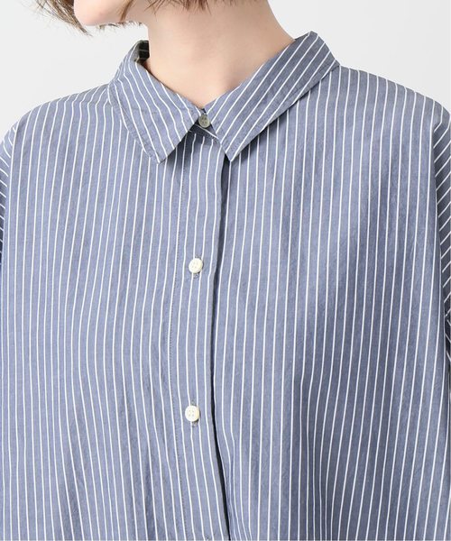 plage（プラージュ）の「Dry stripe シャツワンピース◆（シャツワンピース・レディース・ホワイト/アイボリー/ネイビー・FREE）」の9枚目の写真