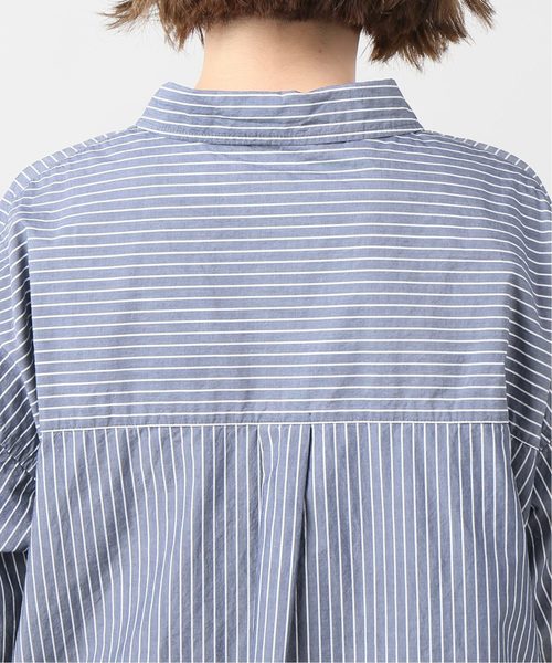 plage（プラージュ）の「Dry stripe シャツワンピース◆（シャツワンピース・レディース・ホワイト/アイボリー/ネイビー・FREE）」の10枚目の写真