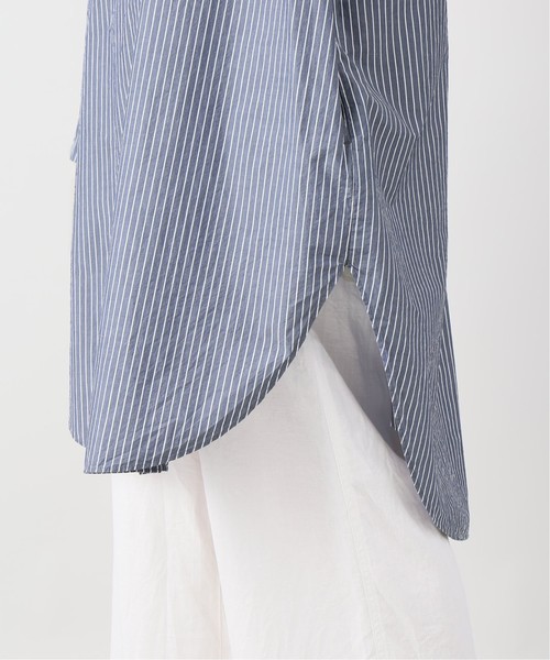 plage（プラージュ）の「Dry stripe シャツワンピース◆（シャツワンピース・レディース・ホワイト/アイボリー/ネイビー・FREE）」の14枚目の写真