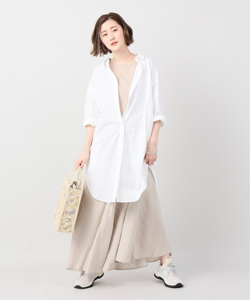 plage（プラージュ）の「Dry stripe シャツワンピース◆（シャツワンピース・レディース・ホワイト/アイボリー/ネイビー・FREE）」の19枚目の写真