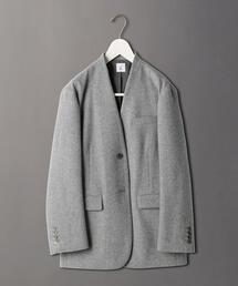 6 roku melton jacket coat グレー 36 6（ロク）の「＜6(ROKU)＞メルトン ジャケット コート グレー（その他