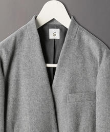 6（ロク）の「＜6(ROKU)＞MELTON NO COLLAR JACKET/ジャケット
