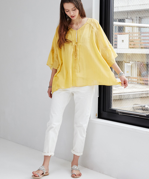 green label relaxing（グリーンレーベルリラクシング）の「GC C B/F WH デニムパンツ◆（デニムパンツ・レディース・オフホワイト・36/38/40/42/34）」の15枚目の写真