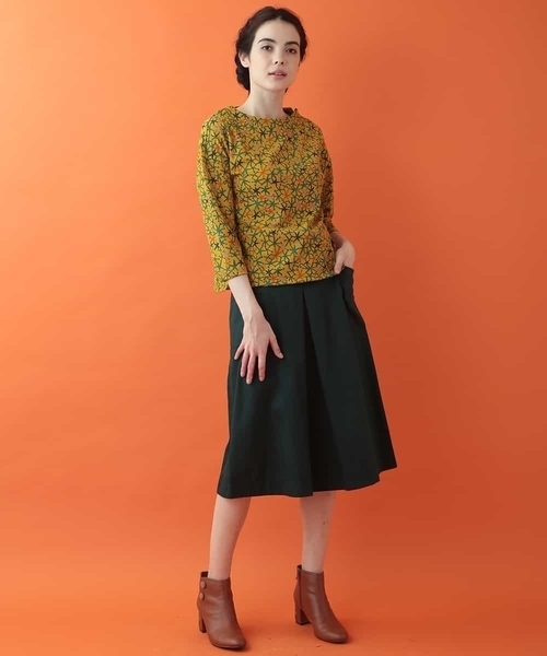 Jocomomola(ホコモモラ)の「刺繍スカート(スカート・レディース・グリーン/オレンジ・40)」の11枚目の写真