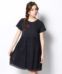 Ray BEAMS | Ray BEAMS / カット×スクエアレース ワンピース(ワンピース)