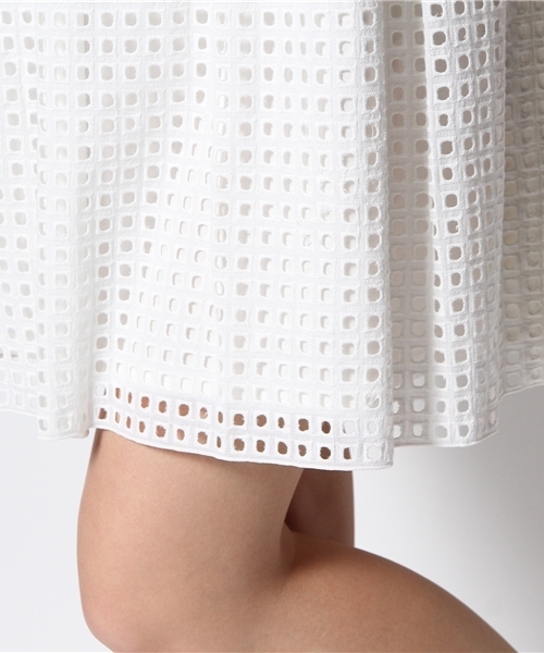 Ray BEAMS（レイビームス）の「○Ray BEAMS / カット×スクエアレース ワンピース（ワンピース・レディース・ホワイト/ネイビー・1/0）」の10枚目の写真