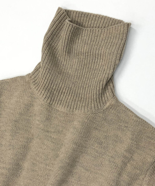 ADMIX/ATELIER SAB MEN（アドミックスアトリエサブメン）の「【No sweat.×ADMIX/ATELIER SAB MEN】コラボ別注 メランジ編み エルボーパッチ タートルネック セーター（ニット/セーター・メンズ・アッシュブラウン/グレー/ベージュ/アイボリー/ブラック/ダークベージュ・48/50）」の11枚目の写真