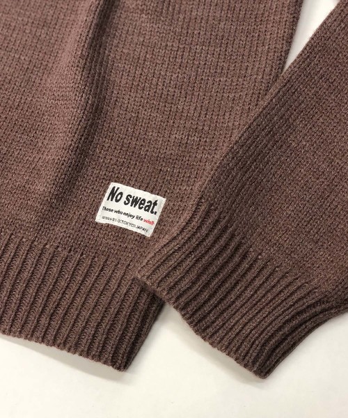 ADMIX/ATELIER SAB MEN（アドミックスアトリエサブメン）の「【No sweat.×ADMIX/ATELIER SAB MEN】コラボ別注 メランジ編み エルボーパッチ タートルネック セーター（ニット/セーター・メンズ・アッシュブラウン/グレー/ベージュ/アイボリー/ブラック/ダークベージュ・48/50）」の12枚目の写真