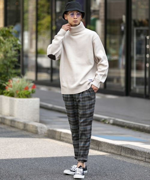 ADMIX/ATELIER SAB MEN（アドミックスアトリエサブメン）の「【No sweat.×ADMIX/ATELIER SAB MEN】コラボ別注 メランジ編み エルボーパッチ タートルネック セーター（ニット/セーター・メンズ・アッシュブラウン/グレー/ベージュ/アイボリー/ブラック/ダークベージュ・48/50）」の20枚目の写真