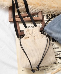 WEGO | WEGO/コーデュロイ2WAY巾着バッグ(ショルダーバッグ)