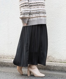 LOWRYS FARM | サテンプリーツスカート　863178(スカート)