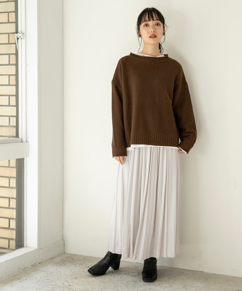 LOWRYS FARM（ローリーズファーム）の「サテンプリーツスカート　863178（スカート・レディース・ブラック/パープル/ブルー/アイボリー/ブラウン/ピンク・FREE）」の18枚目の写真