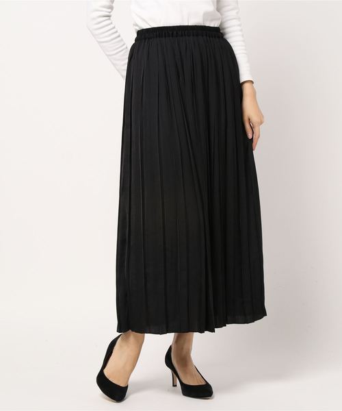 LOWRYS FARM（ローリーズファーム）の「サテンプリーツスカート　863178（スカート・レディース・ブラック/パープル/ブルー/アイボリー/ブラウン/ピンク・FREE）」の20枚目の写真