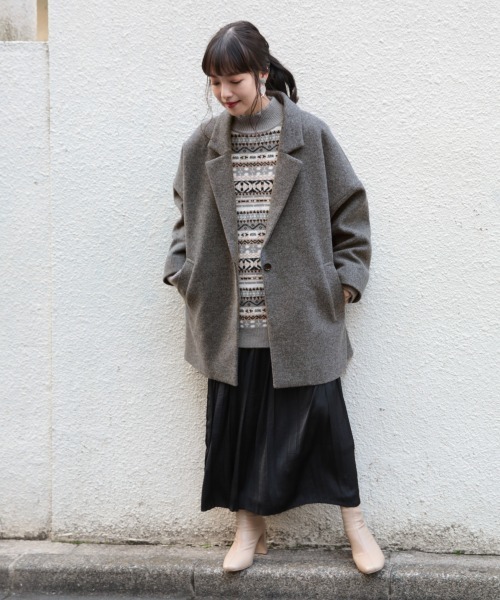 LOWRYS FARM（ローリーズファーム）の「サテンプリーツスカート　863178（スカート・レディース・ブラック/パープル/ブルー/アイボリー/ブラウン/ピンク・FREE）」の22枚目の写真