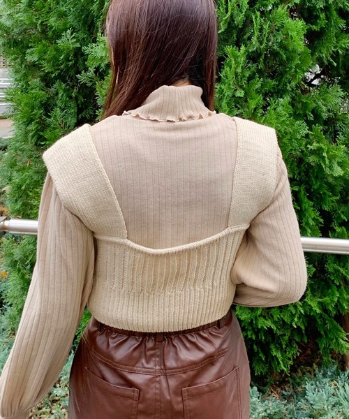 apres jour（アプレジュール）の「ビスチェ×タートルセット【ZOZOTOWN限定アイテム】（ニット/セーター・レディース・ブラック/アイボリー/モカ/スモークピンク・フリー）」の15枚目の写真