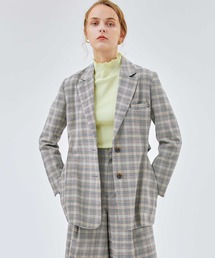 LANVIN en Bleu WOMEN�i�����o���I���u���[�E�B�����j�́u�e�[���[�h�`�F�b�N�W���P�b�g�i�e�[���[�h�W���P�b�g�j�v