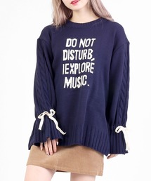 DING | DING/リボン付きロゴニット(ニット/セーター)