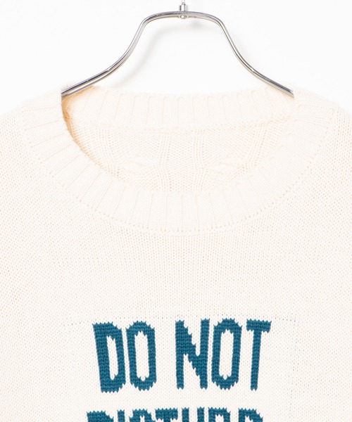 DING（ディング）の「DING/リボン付きロゴニット（ニット/セーター・レディース・オフホワイト/ネイビー・FREE）」の11枚目の写真