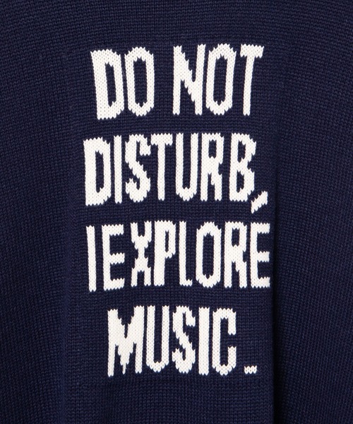 DING（ディング）の「DING/リボン付きロゴニット（ニット/セーター・レディース・オフホワイト/ネイビー・FREE）」の9枚目の写真