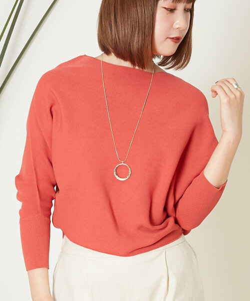 Liesse（リエス）の「アシンメトリープルオーバー（ニット/セーター・レディース・オフホワイト/グレー系その他/ネイビー/ピンク/レッド・FREE）」の5枚目の写真