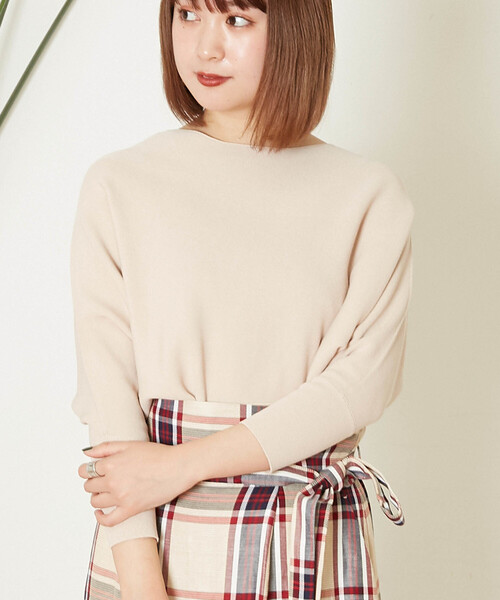 Liesse（リエス）の「アシンメトリープルオーバー（ニット/セーター・レディース・オフホワイト/グレー系その他/ネイビー/ピンク/レッド・FREE）」の14枚目の写真