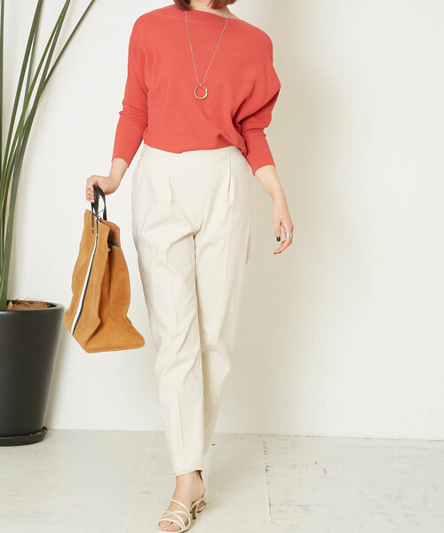 Liesse（リエス）の「アシンメトリープルオーバー（ニット/セーター・レディース・オフホワイト/グレー系その他/ネイビー/ピンク/レッド・FREE）」の8枚目の写真