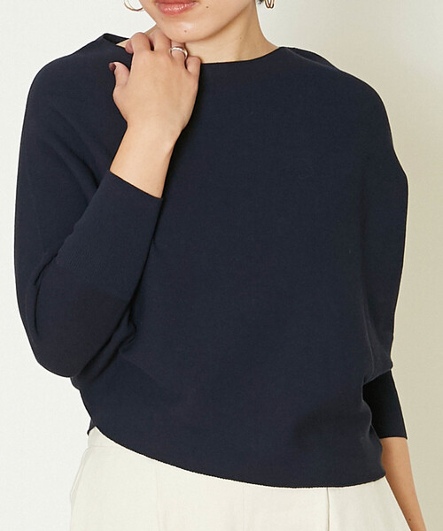 Liesse（リエス）の「アシンメトリープルオーバー（ニット/セーター・レディース・オフホワイト/グレー系その他/ネイビー/ピンク/レッド・FREE）」の11枚目の写真