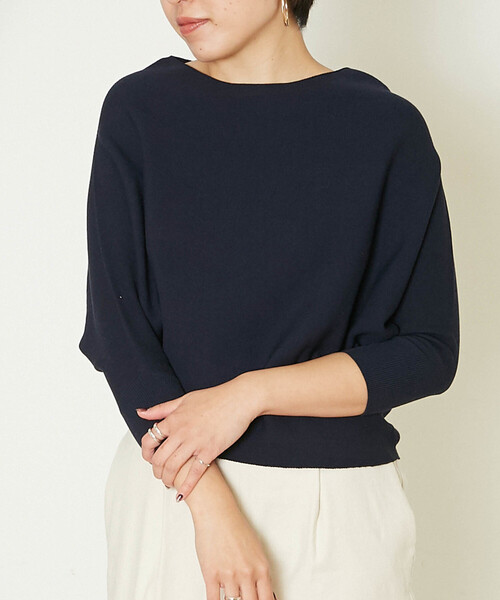 Liesse（リエス）の「アシンメトリープルオーバー（ニット/セーター・レディース・オフホワイト/グレー系その他/ネイビー/ピンク/レッド・FREE）」の12枚目の写真