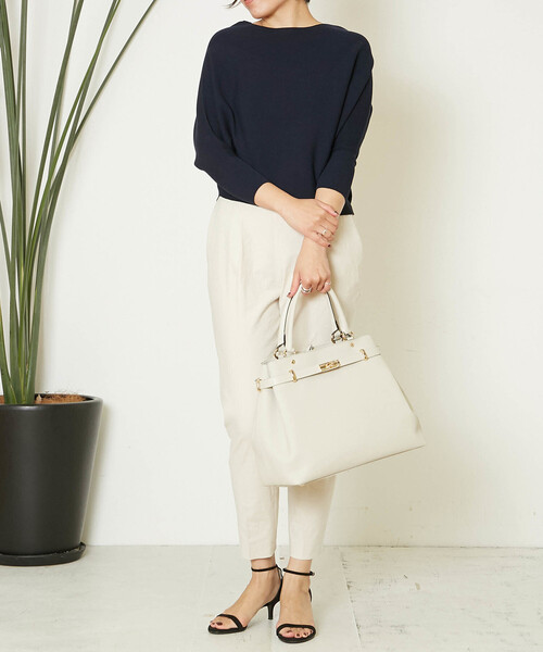 Liesse（リエス）の「アシンメトリープルオーバー（ニット/セーター・レディース・オフホワイト/グレー系その他/ネイビー/ピンク/レッド・FREE）」の13枚目の写真