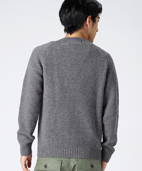 B:MING by BEAMS（ビーミングバイビームス）の「ビーミング by ビームス / カノコカラーNEP CREW（ニット/セーター・メンズ・グレー/ネイビー・X-LARGE/MEDIUM/SMALL/LARGE）」の4枚目の写真