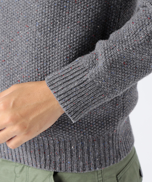B:MING by BEAMS（ビーミングバイビームス）の「ビーミング by ビームス / カノコカラーNEP CREW（ニット/セーター・メンズ・グレー/ネイビー・X-LARGE/MEDIUM/SMALL/LARGE）」の6枚目の写真