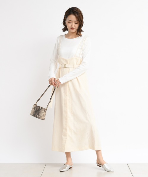 DouDou（ドゥドゥ）の「インナーセットジャンスカ（ワンピース・レディース・ベージュ/オフホワイト/ブルー/ミント・FREE）」の2枚目の写真