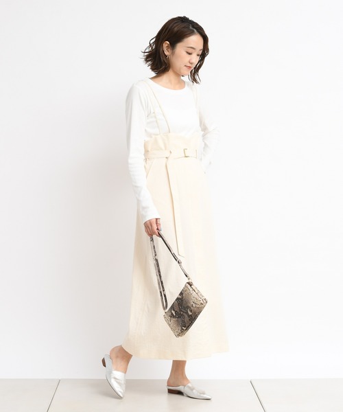 DouDou（ドゥドゥ）の「インナーセットジャンスカ（ワンピース・レディース・ベージュ/オフホワイト/ブルー/ミント・FREE）」の8枚目の写真