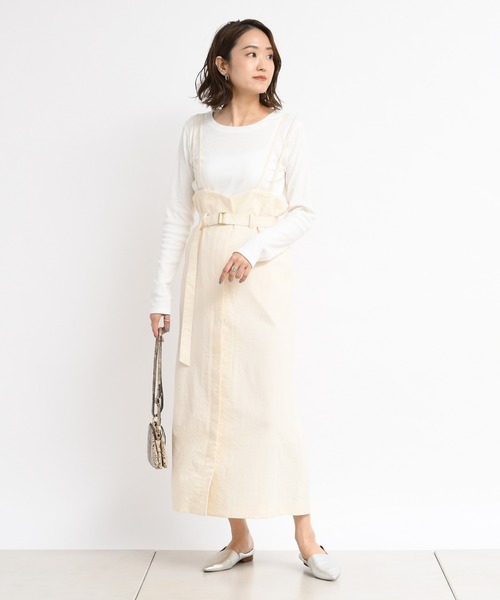 DouDou（ドゥドゥ）の「インナーセットジャンスカ（ワンピース・レディース・ベージュ/オフホワイト/ブルー/ミント・FREE）」の12枚目の写真