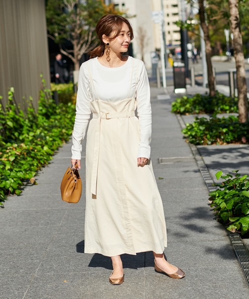 DouDou（ドゥドゥ）の「インナーセットジャンスカ（ワンピース・レディース・ベージュ/オフホワイト/ブルー/ミント・FREE）」の13枚目の写真