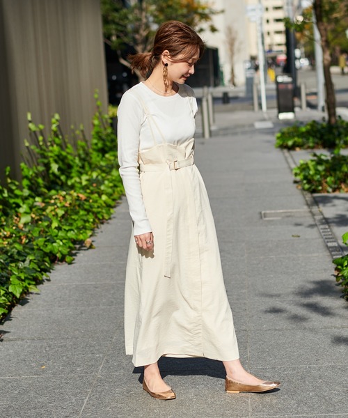 DouDou（ドゥドゥ）の「インナーセットジャンスカ（ワンピース・レディース・ベージュ/オフホワイト/ブルー/ミント・FREE）」の21枚目の写真