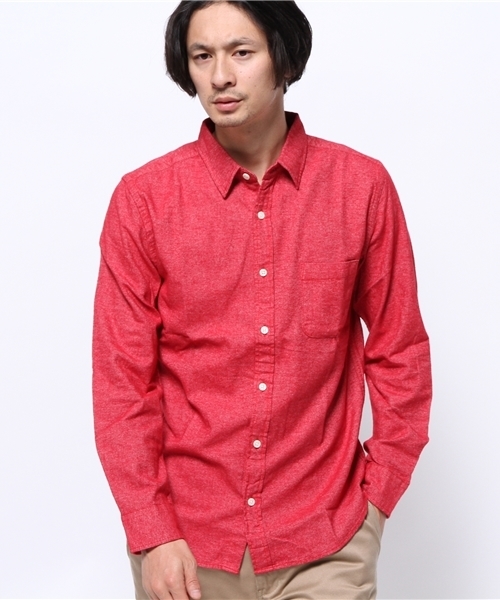 WEGO(ウィゴー)の「WEGO/プレーンネルシャツ(シャツ/ブラウス・メンズ・ホワイト/グレー/ダークグリーン/ロイヤルブルー/ネイビー/マスタード/ワイン/レッド・MEDIUM/LARGE)」の7枚目の写真