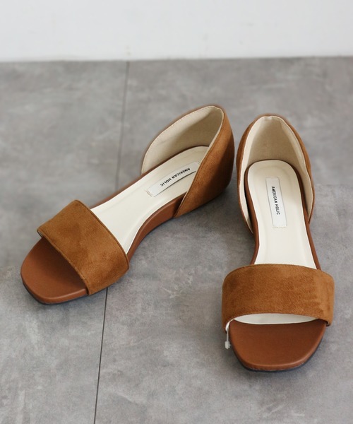 AMERICAN HOLIC(アメリカンホリック)の「屈曲セパレートフラットシューズ*(サンダル・レディース・キャメル/ブルーグリーン/ネイビー・SMALL/MEDIUM/LARGE)」の3枚目の写真