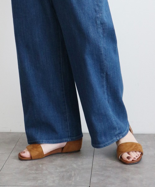 AMERICAN HOLIC(アメリカンホリック)の「屈曲セパレートフラットシューズ*(サンダル・レディース・キャメル/ブルーグリーン/ネイビー・SMALL/MEDIUM/LARGE)」の5枚目の写真