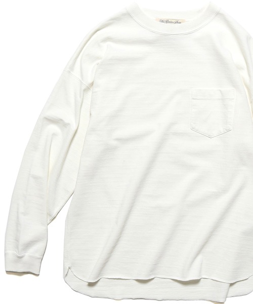 REMI RELIEF（レミレリーフ）の「REMI RELIEF/レミレリーフ 20/2 TC 天竺ポケット 無地ロンTシャツ（Tシャツ/カットソー・メンズ・ブラック/ベージュ/オフホワイト/ブルー/サーモンピンク・S/M/L）」の2枚目の写真