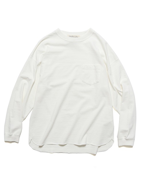 REMI RELIEF（レミレリーフ）の「REMI RELIEF/レミレリーフ 20/2 TC 天竺ポケット 無地ロンTシャツ（Tシャツ/カットソー・メンズ・ブラック/ベージュ/オフホワイト/ブルー/サーモンピンク・S/M/L）」の15枚目の写真