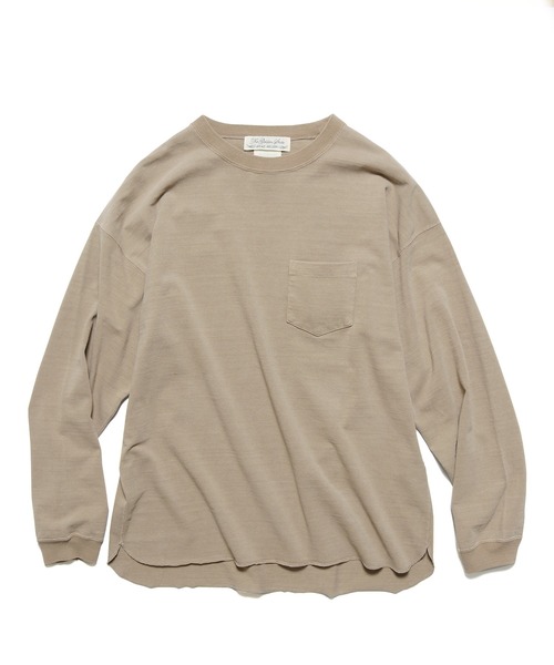 REMI RELIEF（レミレリーフ）の「REMI RELIEF/レミレリーフ 20/2 TC 天竺ポケット 無地ロンTシャツ（Tシャツ/カットソー・メンズ・ブラック/ベージュ/オフホワイト/ブルー/サーモンピンク・S/M/L）」の17枚目の写真
